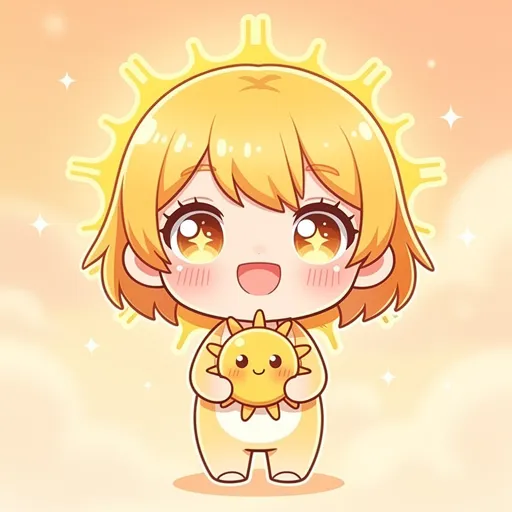 Cute chibi moon matching PFP kawaii style