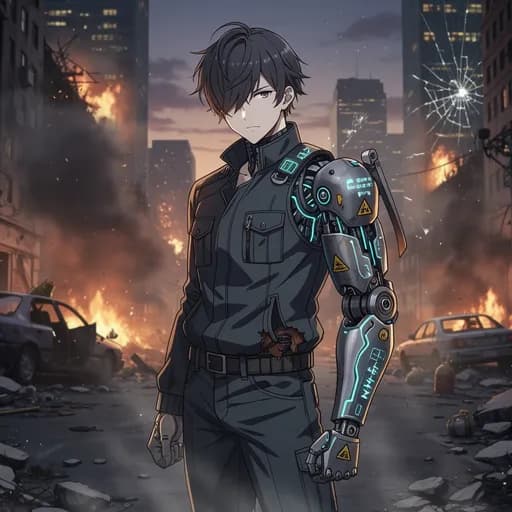 Chainsaw Man hybrid anime PFP bomb devil aesthetic dark style