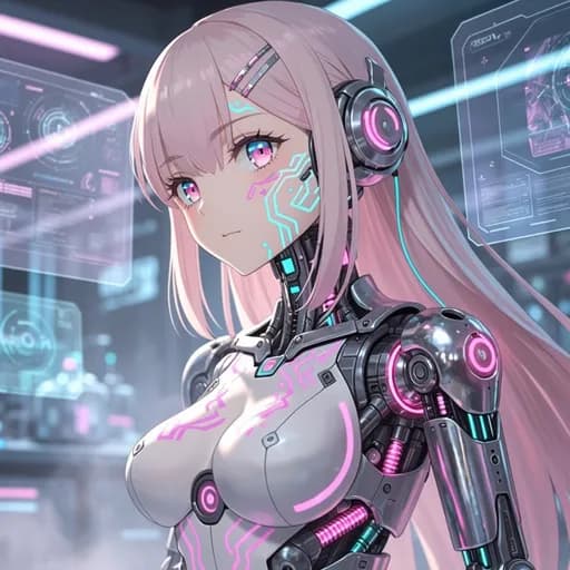 Cyberpunk anime hacker PFP with neon blue eye implant Edgerunners style
